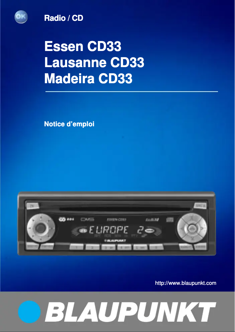 Image de la première page du manuel de l'appareil Essen CD33