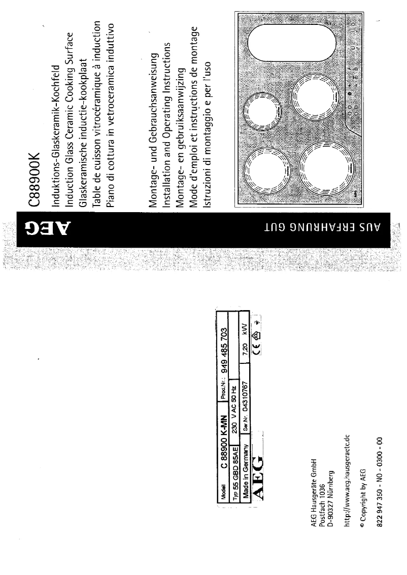 Image de la première page du manuel de l'appareil 88900 KF
