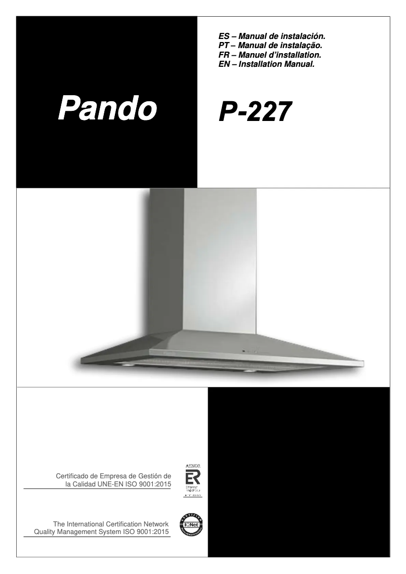 Page n°1 - Manuel utilisateur Pando P-227