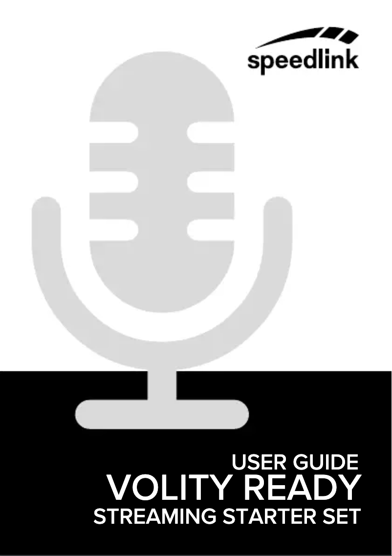 Page n°1 - Manuel utilisateur Speed-Link Volity Ready
