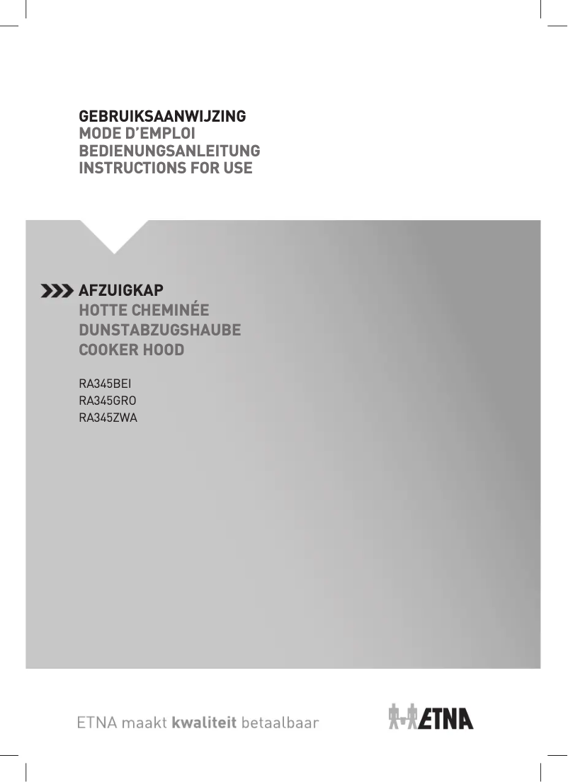 Page 1 de la notice Manuel utilisateur Etna RA345ZWA