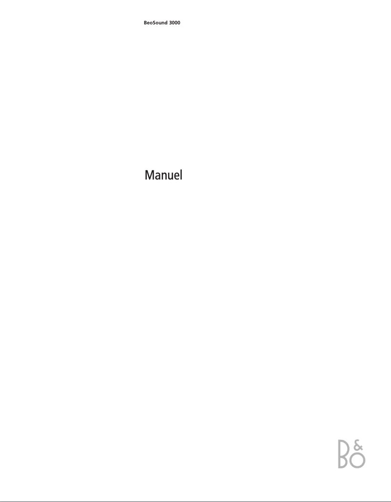 Image de la première page du manuel de l'appareil BeoSound 3000