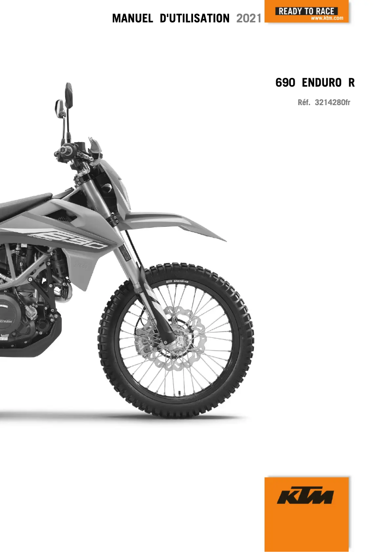 Page 1 de la notice Manuel utilisateur KTM 690 Enduro R (2021)