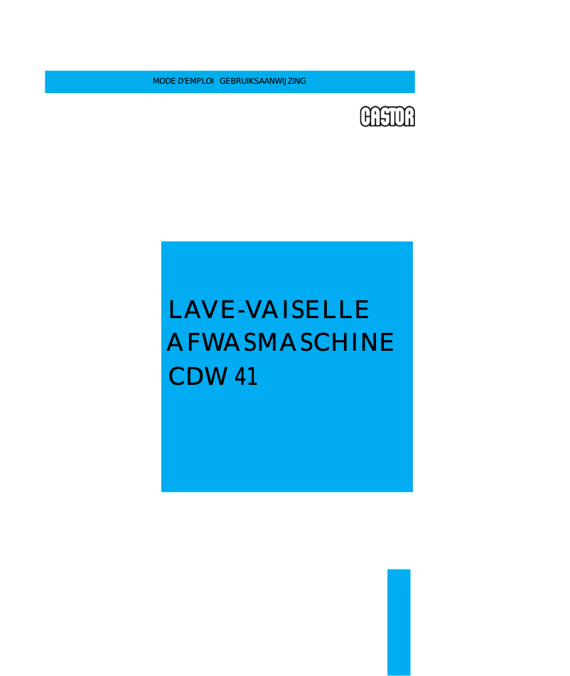 Imagen de la primera página del manual del dispositivo CDW 41