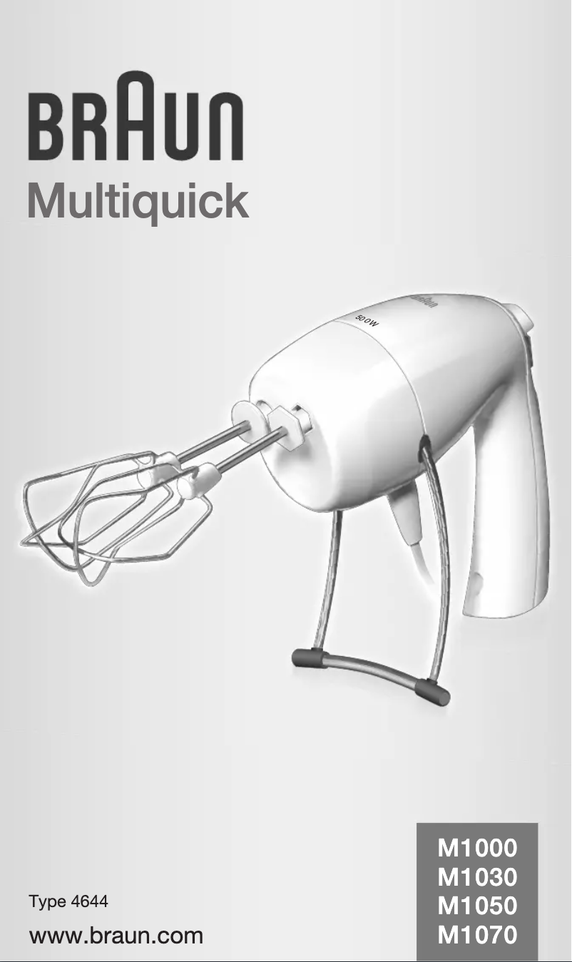 First page image of the manual for Multiquick M 1050 M