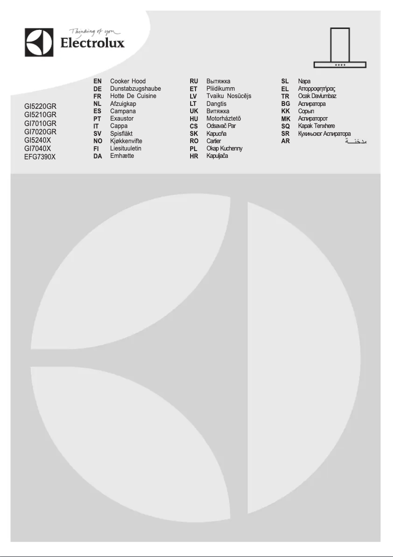 Page 1 de la notice Manuel utilisateur Electrolux GI5240X