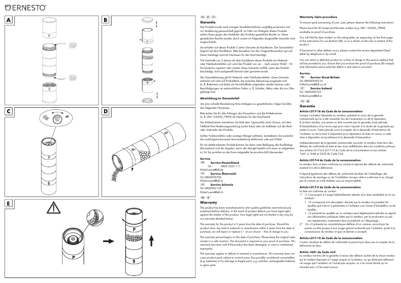 Page 1 de la notice Manuel utilisateur Ernesto IAN 343965