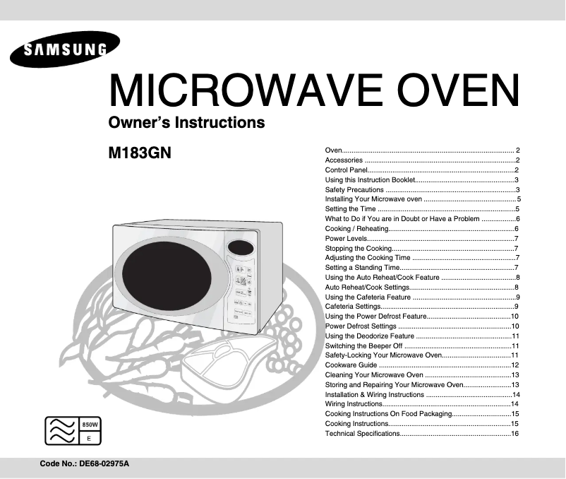 Image de la première page du manuel de l'appareil M183GN
