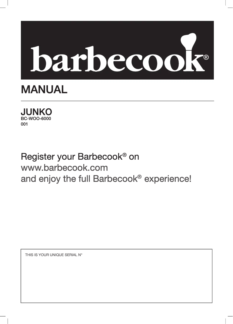 Page 1 of the manual User Manual Barbecook Junko