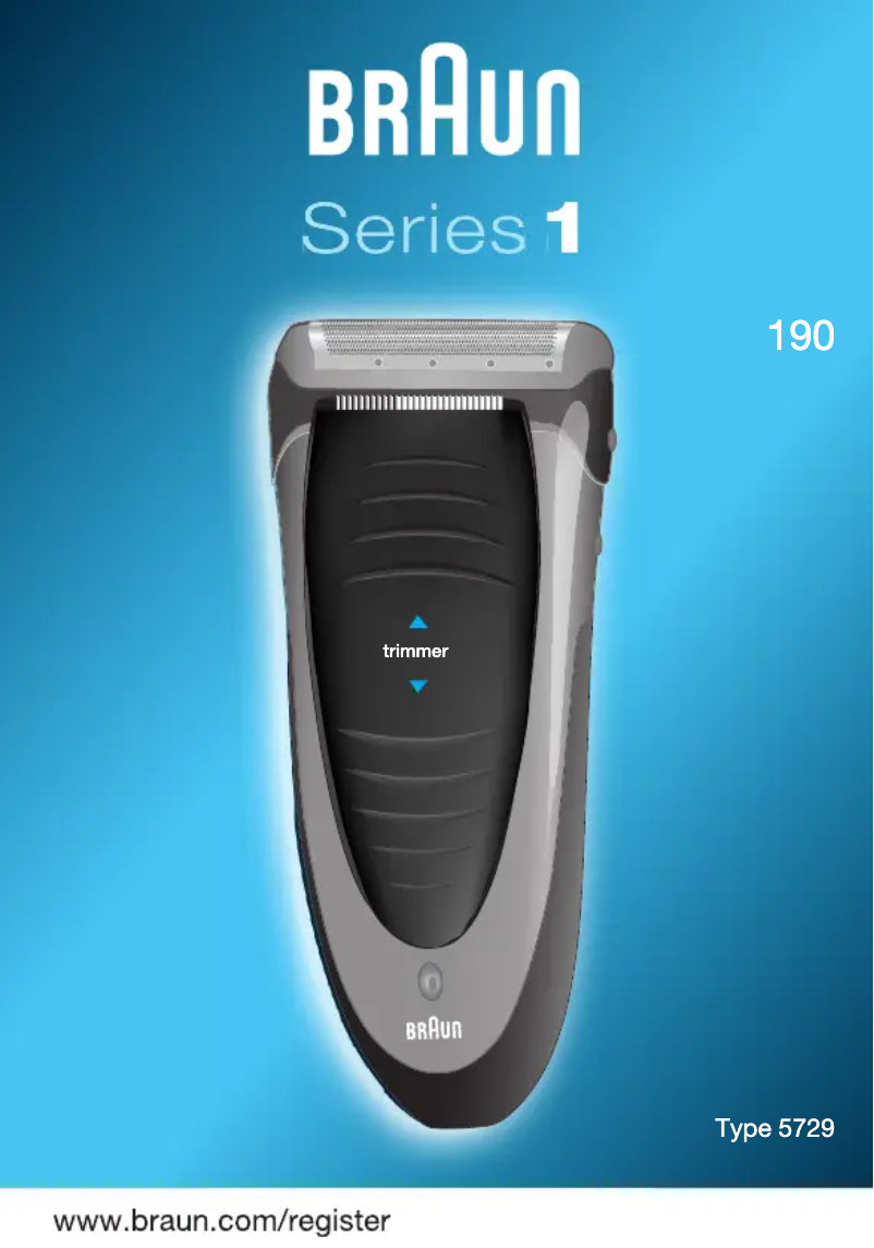 Page 1 de la notice Manuel utilisateur Braun Series 1 190-1