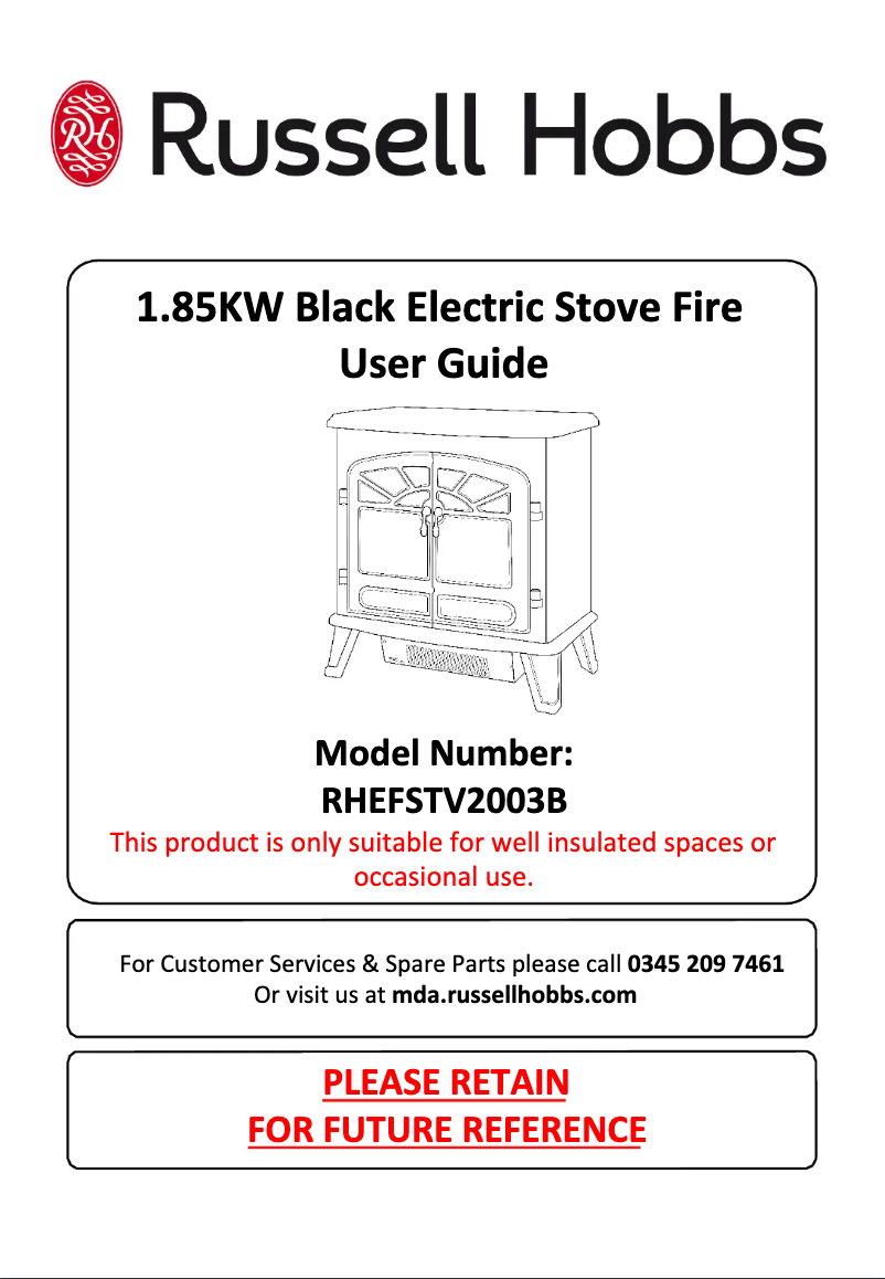 Image de la première page du manuel de l'appareil RHEFSTV2003B