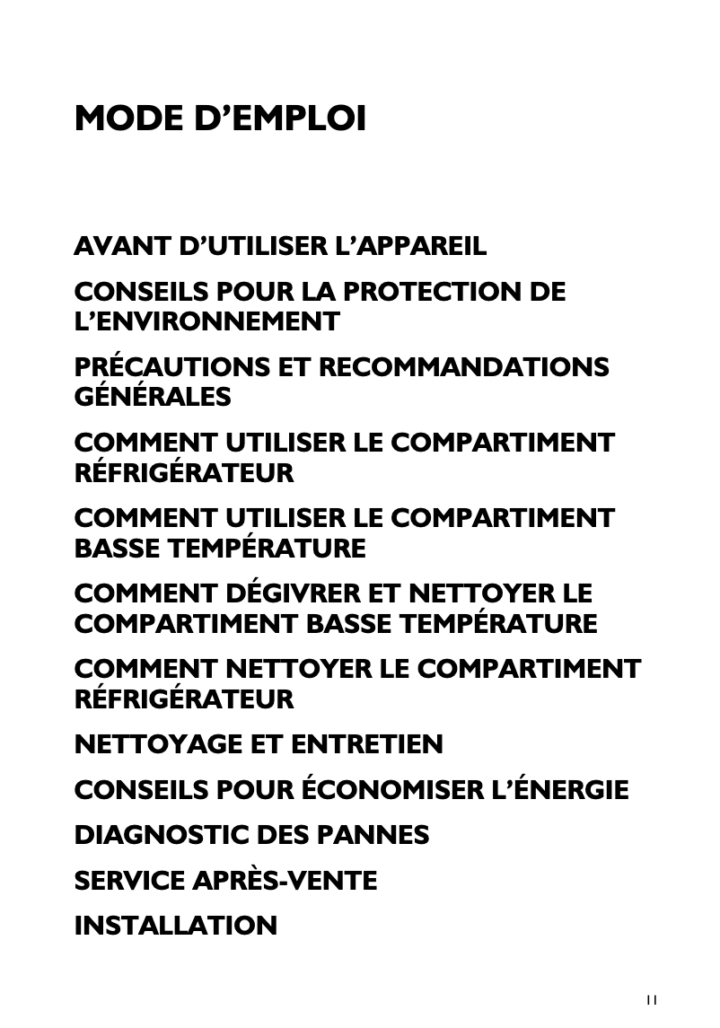 Page 1 de la notice Manuel utilisateur Whirlpool ARG 597-K/R