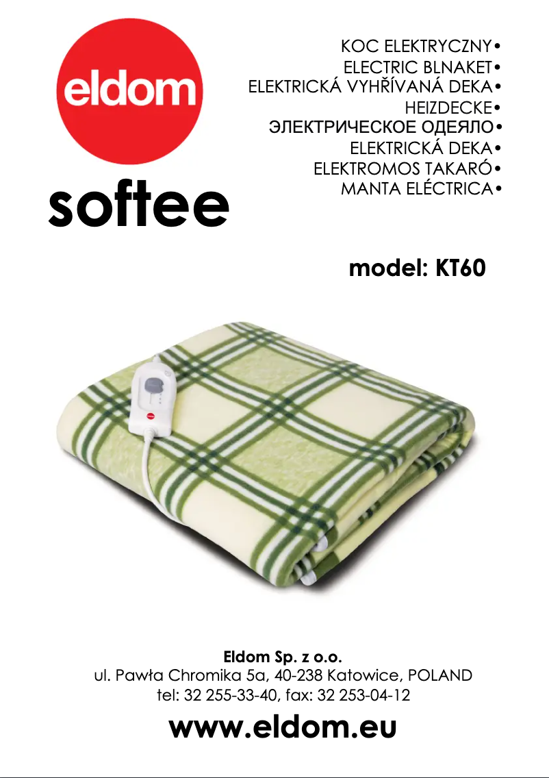 Page n°1 - Manuel utilisateur Eldom SOFTEE KT60