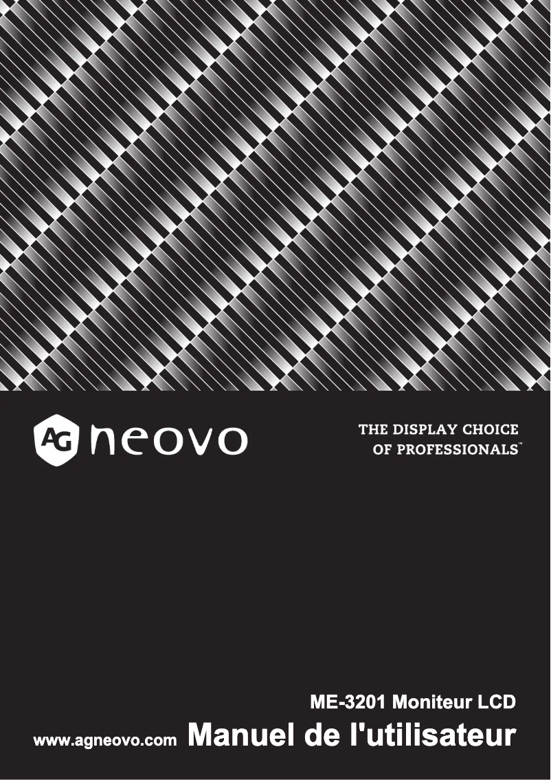 Page 1 de la notice Manuel utilisateur AG Neovo ME-3201