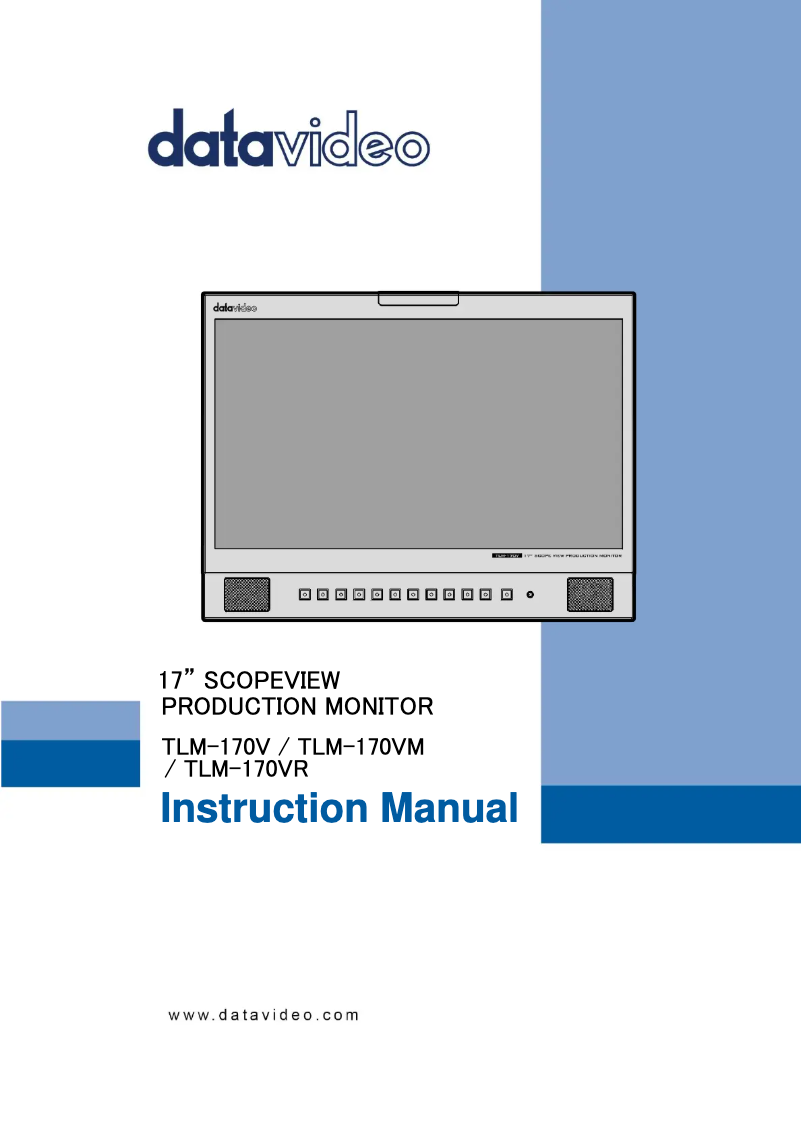 Image de la première page du manuel de l'appareil TLM-170PR