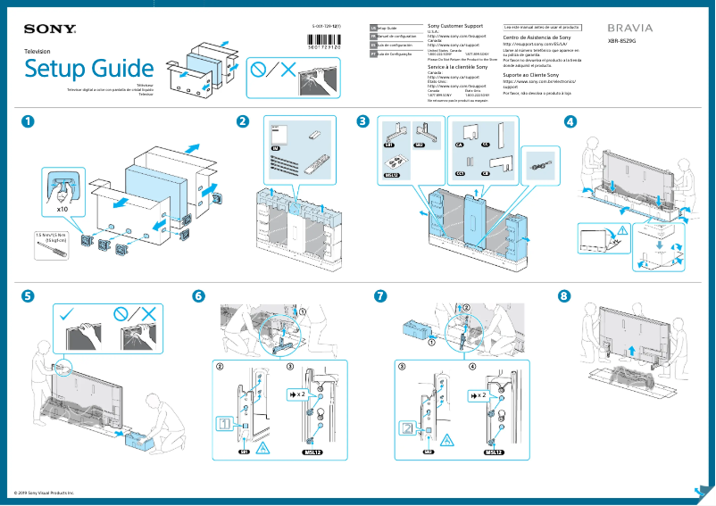 Page 1 de la notice Manuel utilisateur Sony MASTER Z9G