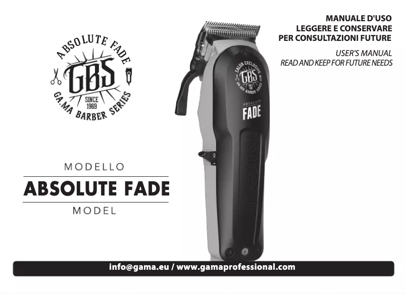 Page 1 de la notice Manuel utilisateur GA.MA GBS Absolute Fade