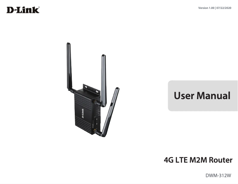 Page 1 de la notice Manuel utilisateur D-Link DWM-312W
