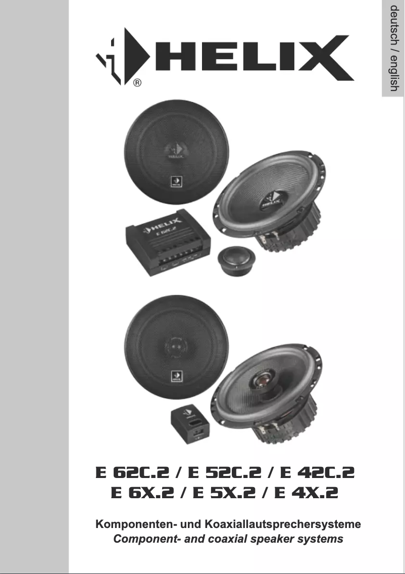 Page n°1 - Manuel utilisateur Audiotec Fischer Helix E 4X.2