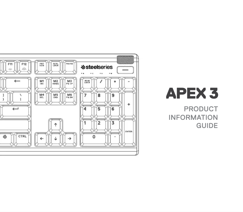 Image de la première page du manuel de l'appareil APEX 3 TKL