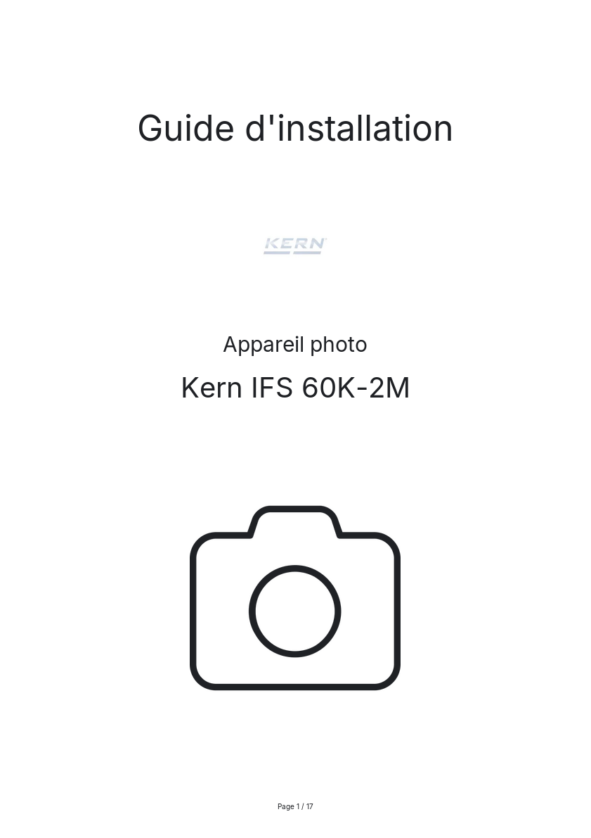 Image de la première page du manuel de l'appareil IFS 60K-2M
