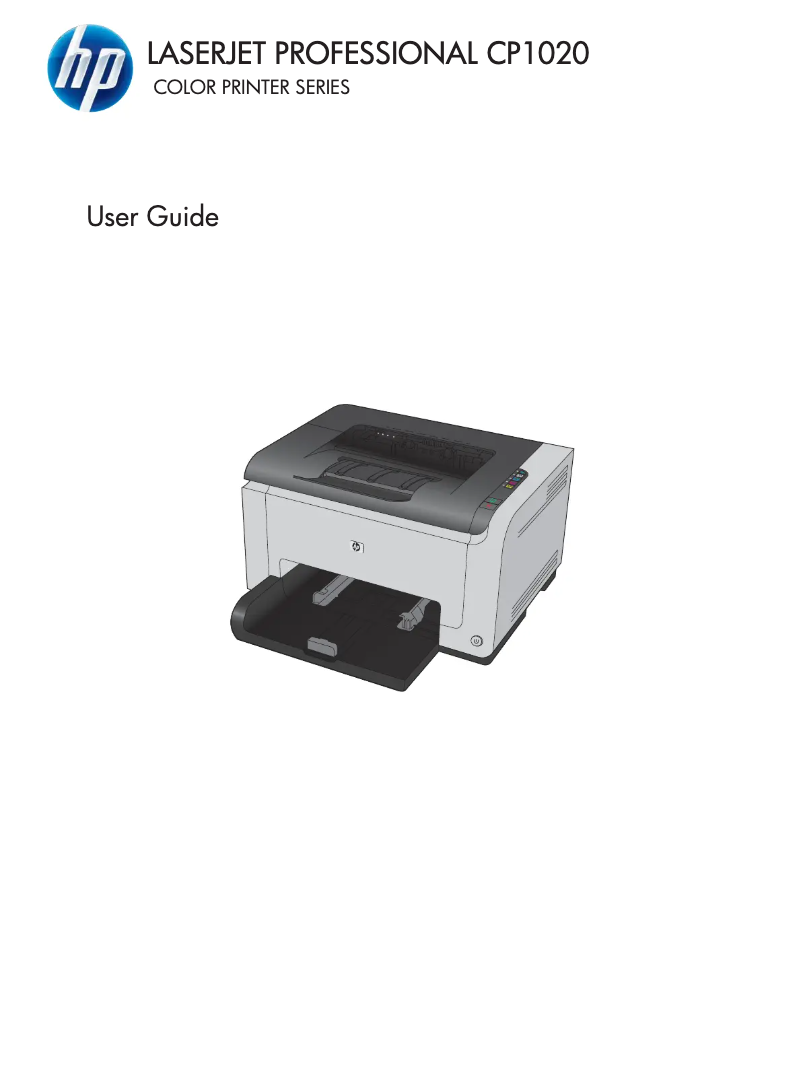 Image de la première page du manuel de l'appareil LaserJet Professional CP1025nw