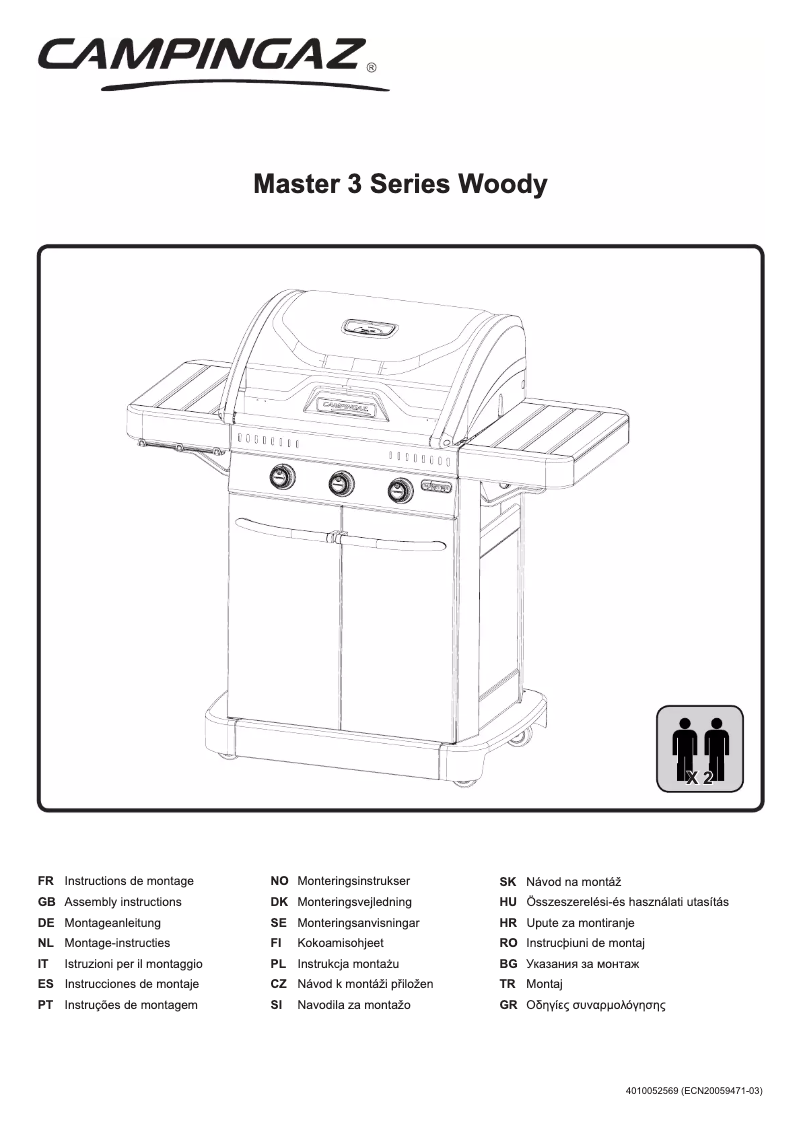 Page 1 de la notice Manuel utilisateur Campingaz Master 3 Series Woody