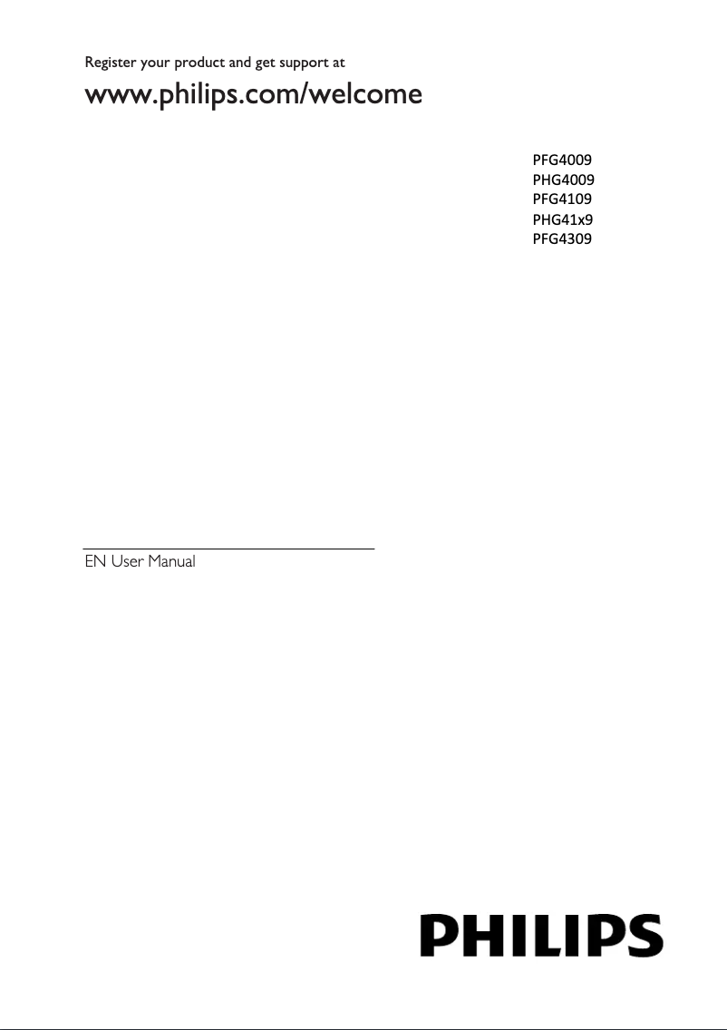 Page 1 de la notice Manuel utilisateur Philips 32PFG4109