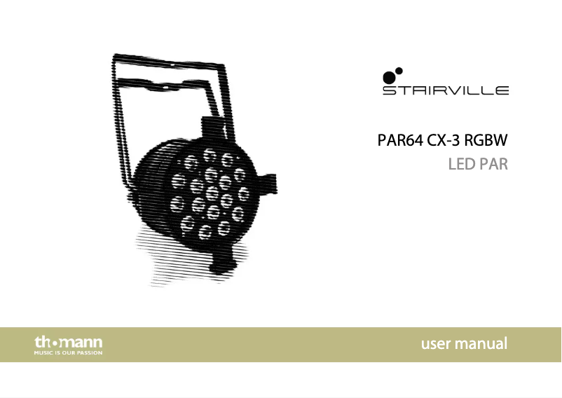 Image de la première page du manuel de l'appareil PAR64 CX-3 RGBW