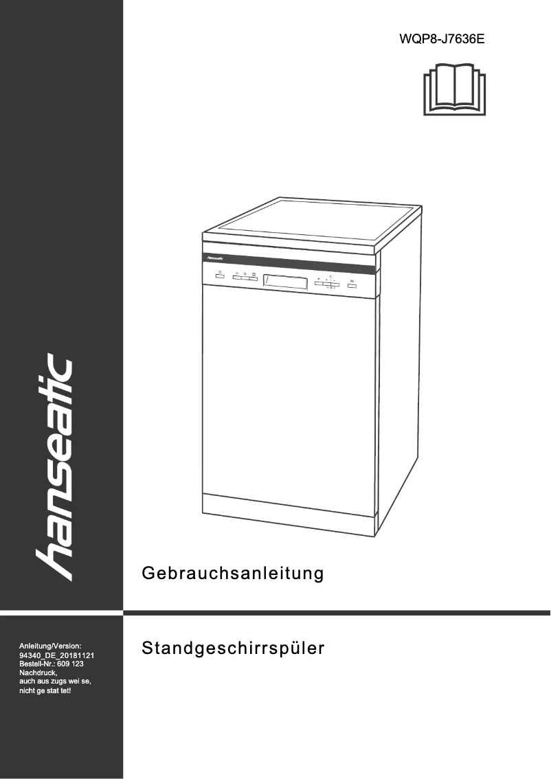 Image de la première page du manuel de l'appareil WQP8-J7636E
