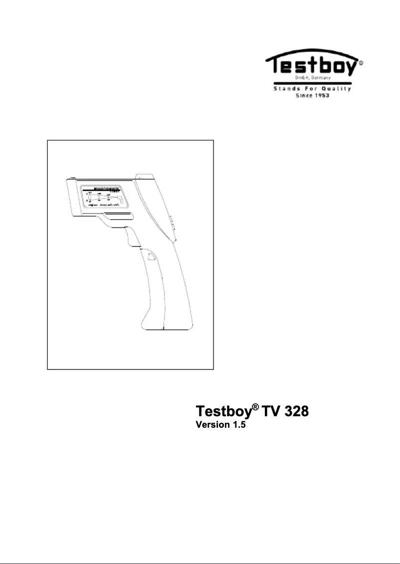 Page n°1 - Manuel utilisateur Testboy TV 328