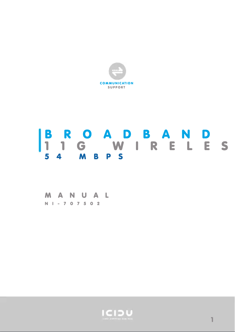Page n°1 - Manuel utilisateur Icidu Nl-707502