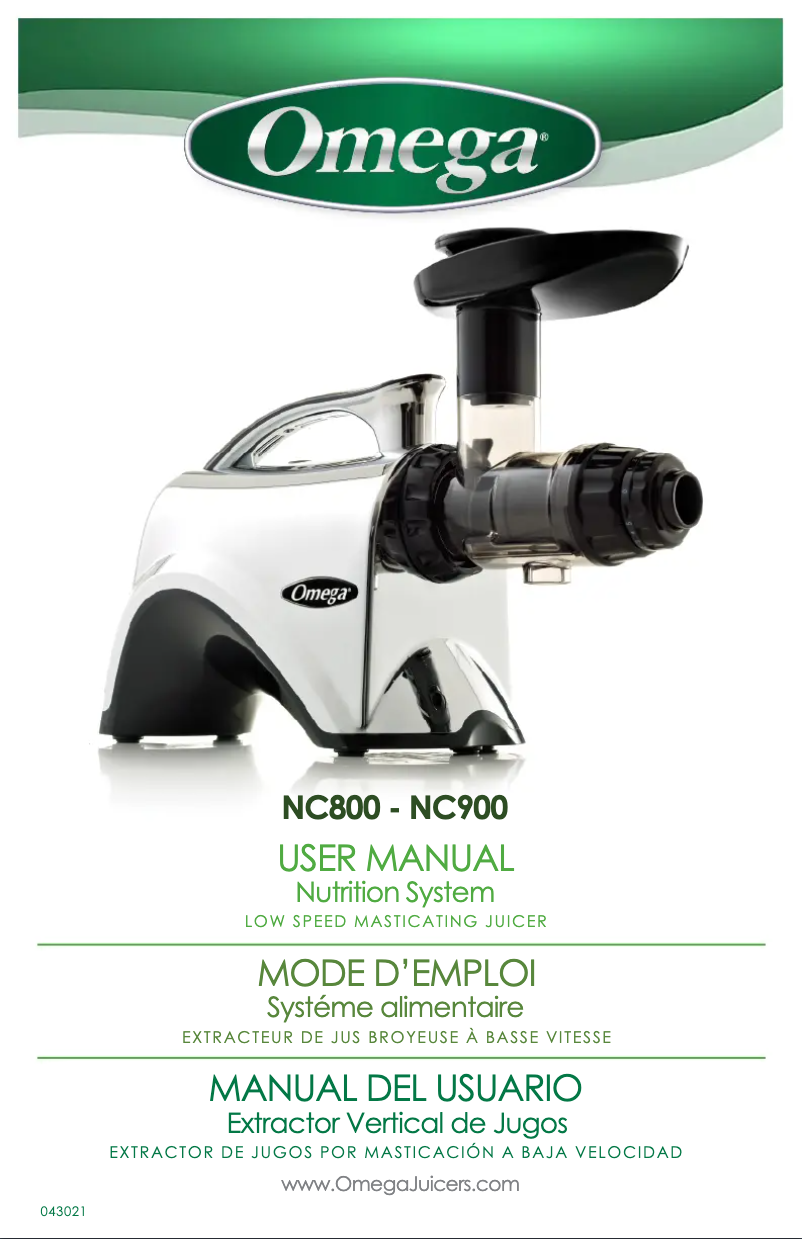 Page n°1 - Manuel utilisateur Omega NC900