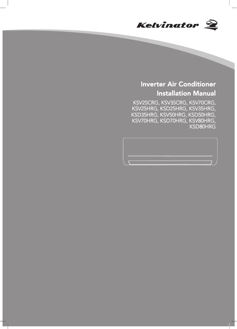 Page 1 de la notice Guide d'installation Kelvinator KSD35HRG