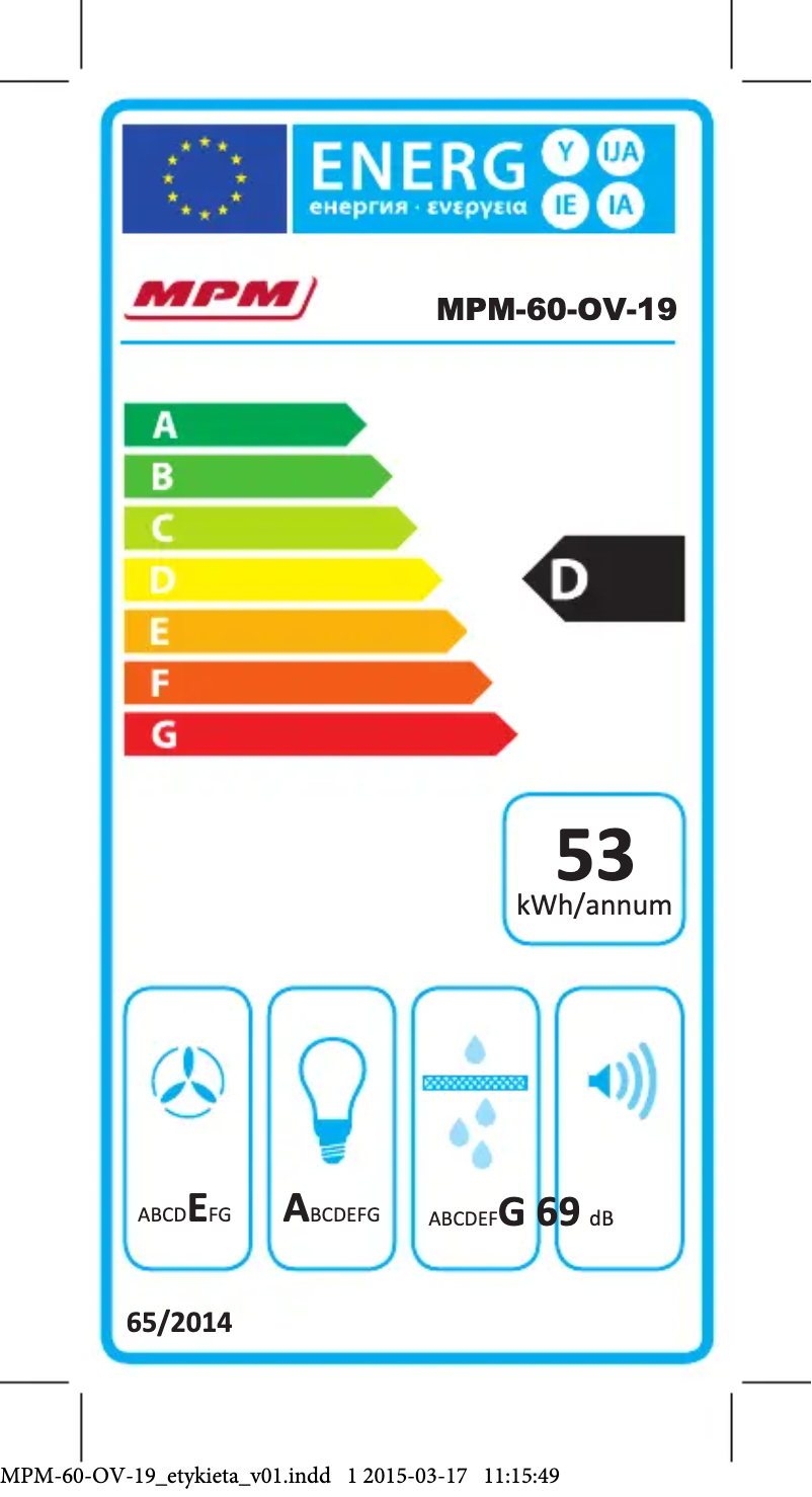 Page 1 de la notice Manuel utilisateur MPM MPM-60-OV-19N
