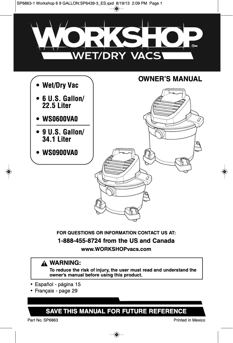 Image de la première page du manuel de l'appareil WS0900VA