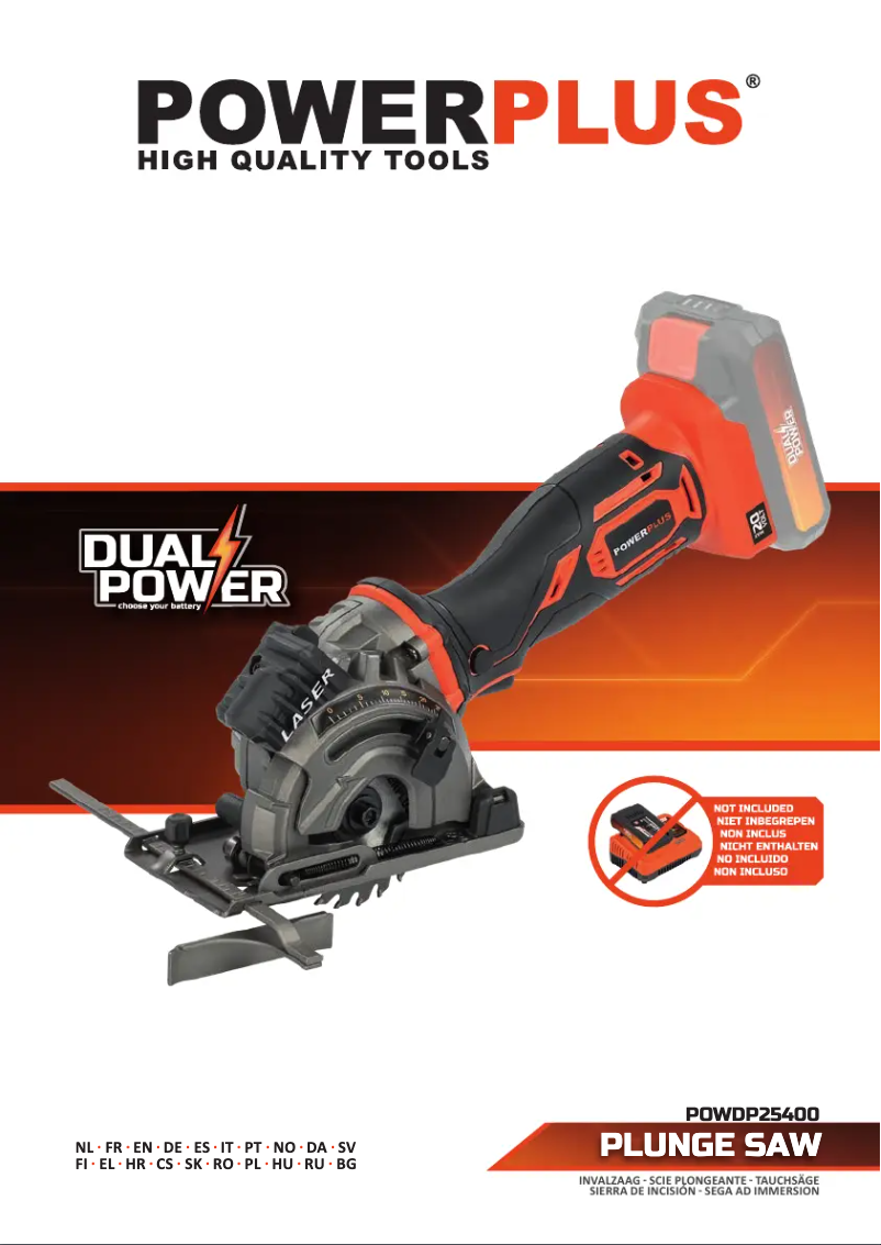 Page 1 de la notice Manuel utilisateur PowerPlus POWDP25400