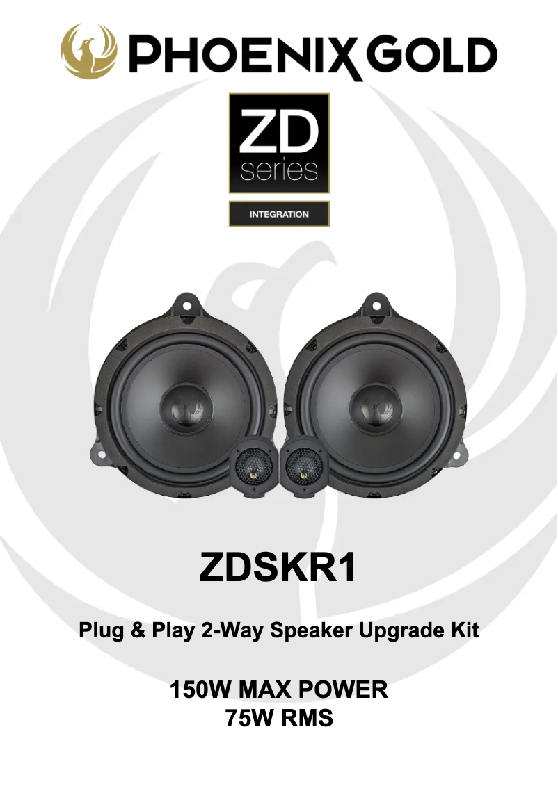 Page 1 de la notice Manuel utilisateur Phoenix Gold ZDSKR1