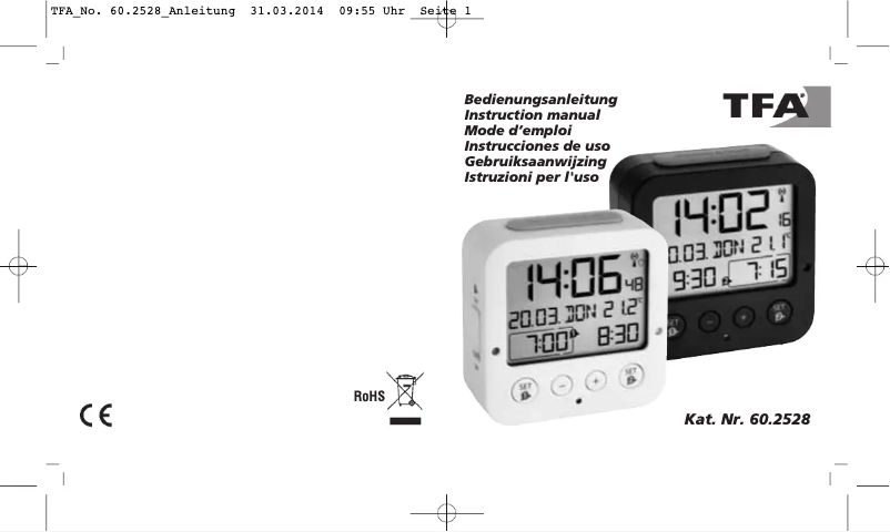 Page 1 de la notice Manuel utilisateur TFA 60.2528.54