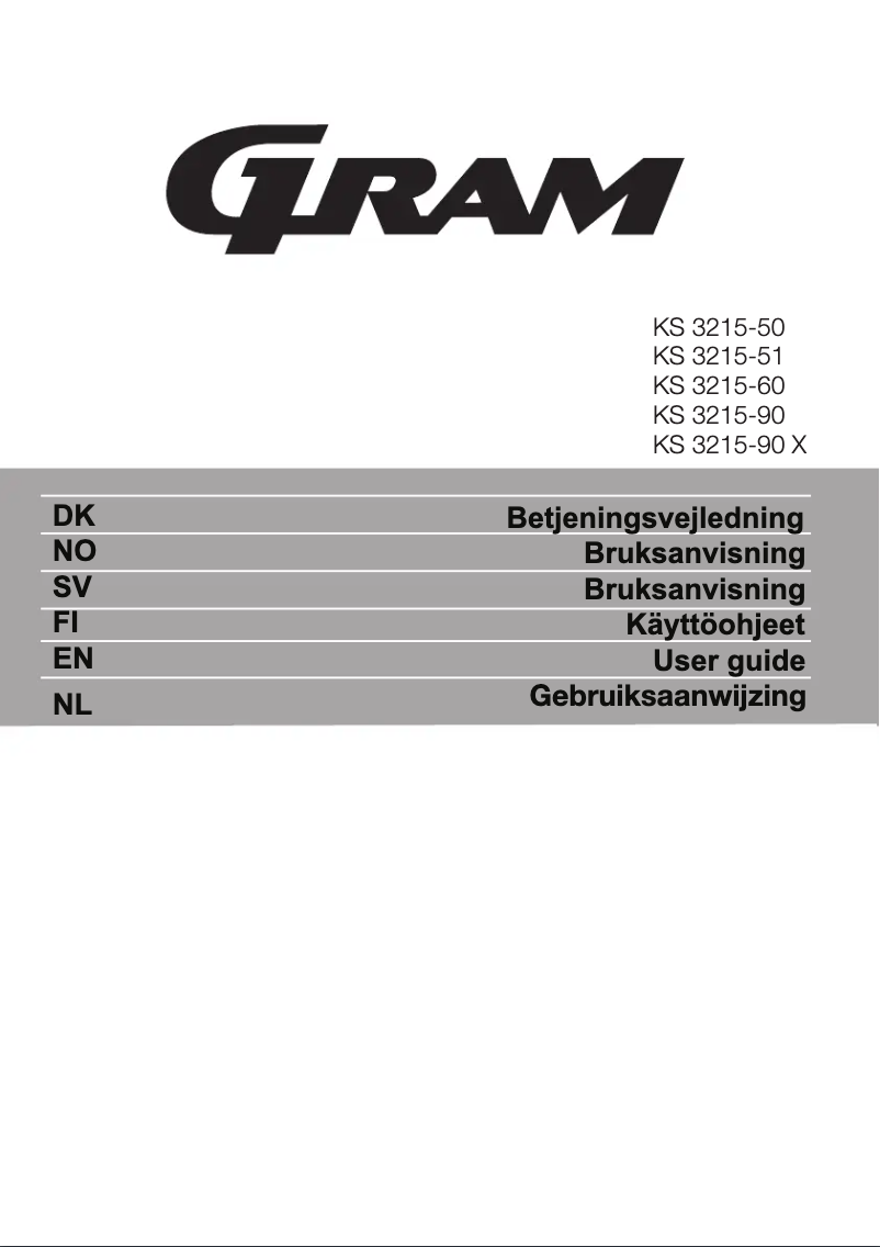 Page 1 de la notice Manuel utilisateur Gram KS 3215-90 X