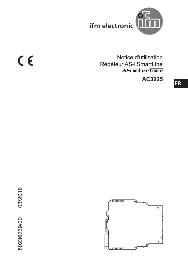 Page 1 de la notice Manuel utilisateur IFM AC3225