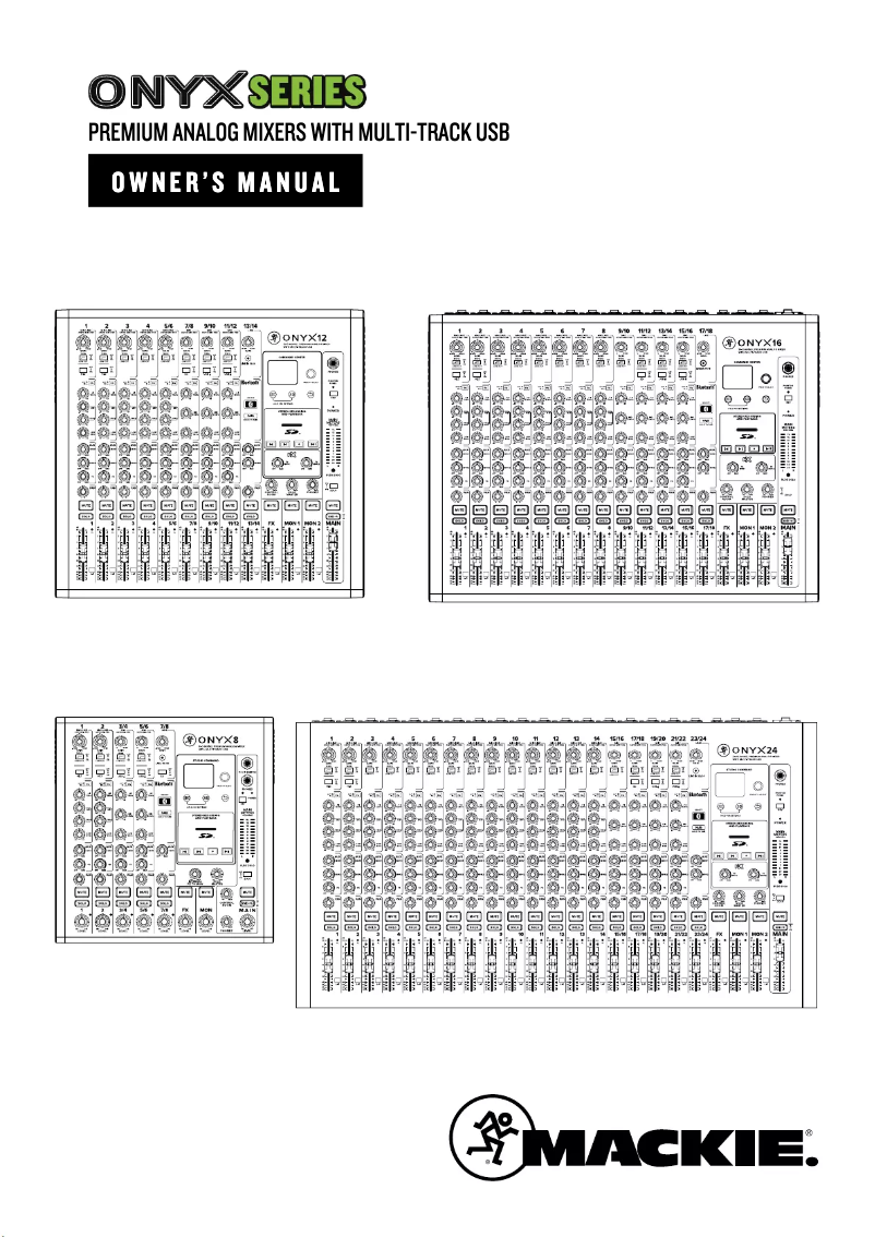 Image de la première page du manuel de l'appareil Onyx 8