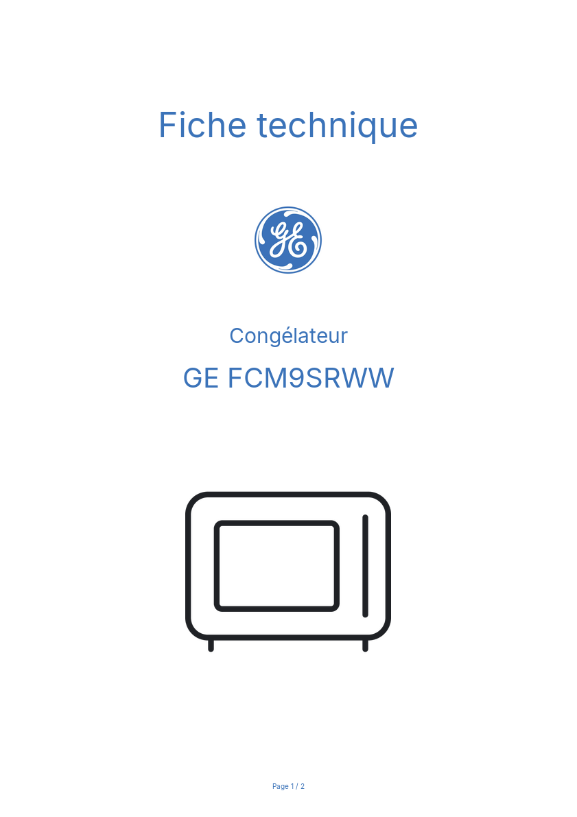 Image de la première page du manuel de l'appareil FCM9SRWW