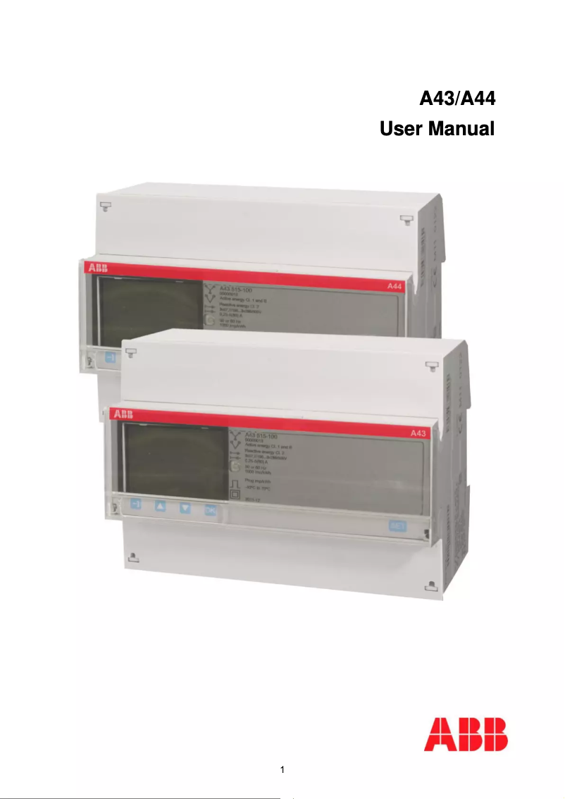 Page n°1 - Manuel utilisateur ABB A43