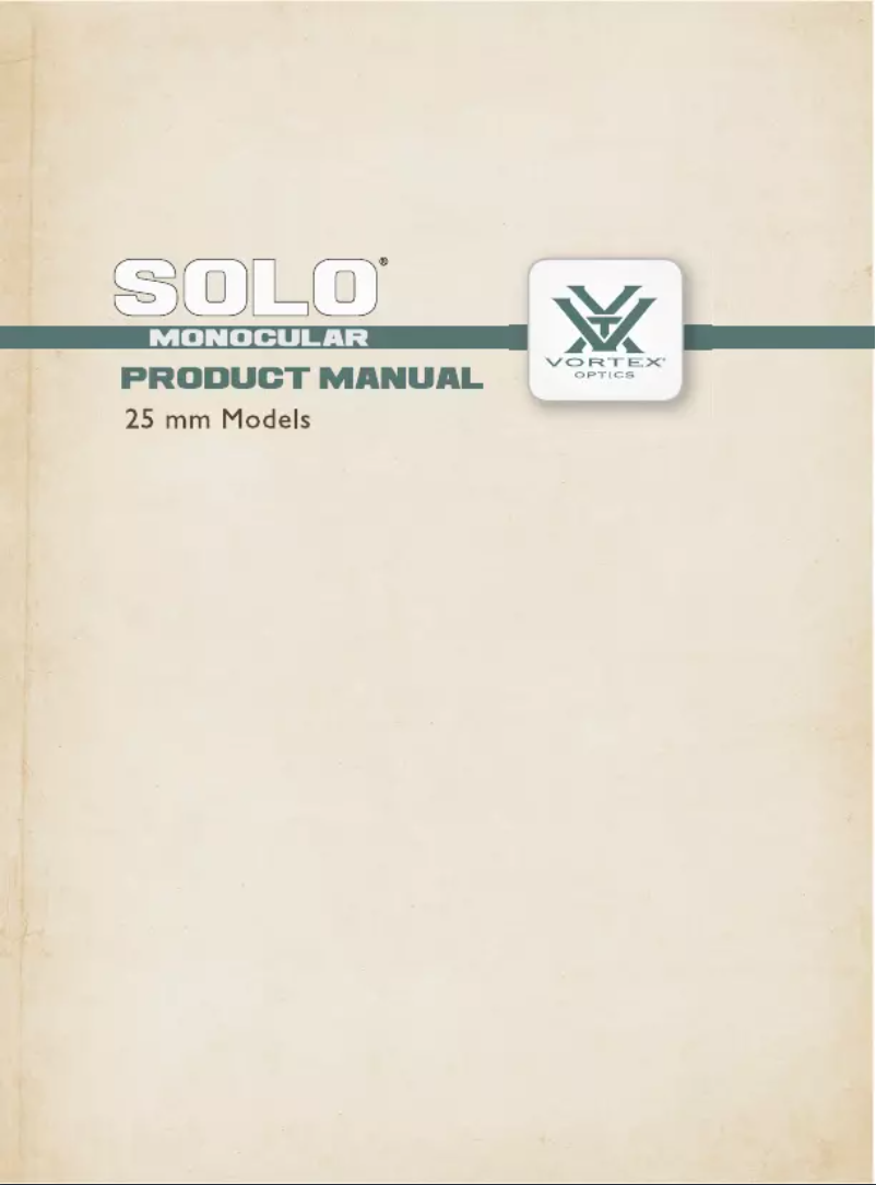 Page 1 de la notice Manuel utilisateur Vortex Solo 10x25