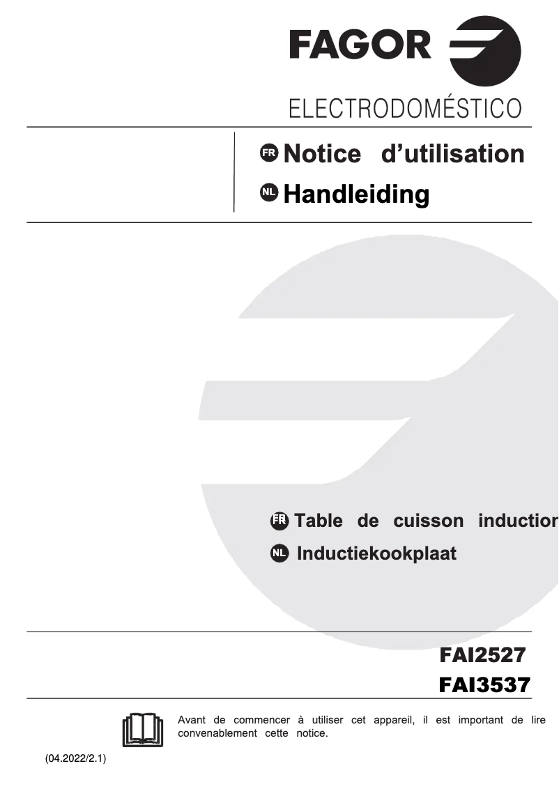 Image de la première page du manuel de l'appareil FAI3537