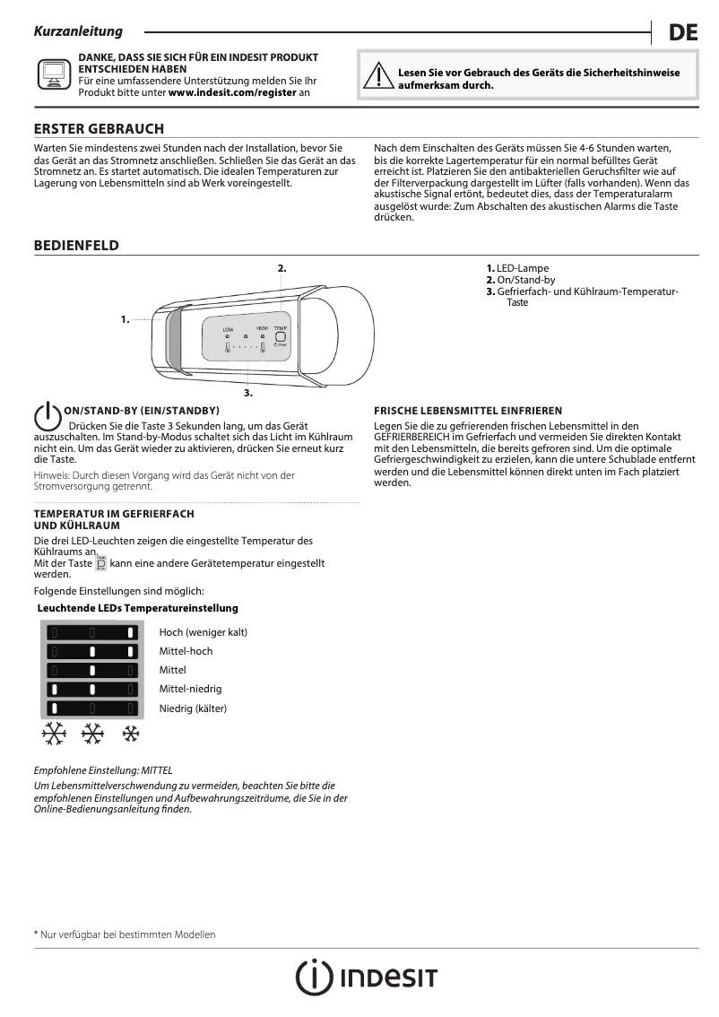 Page n°1 - Instructions / montage Whirlpool ART 367 A+