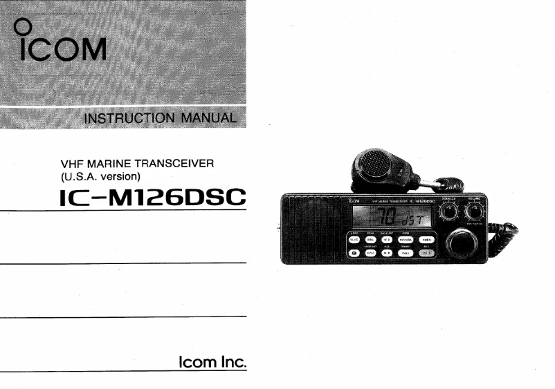 Image de la première page du manuel de l'appareil IC-M126DSC