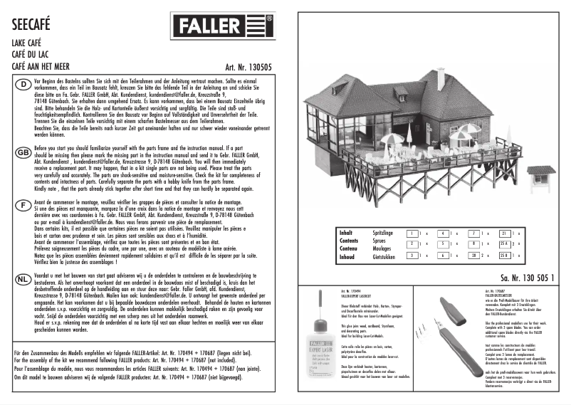 Page n°1 - Manuel utilisateur Faller 130505