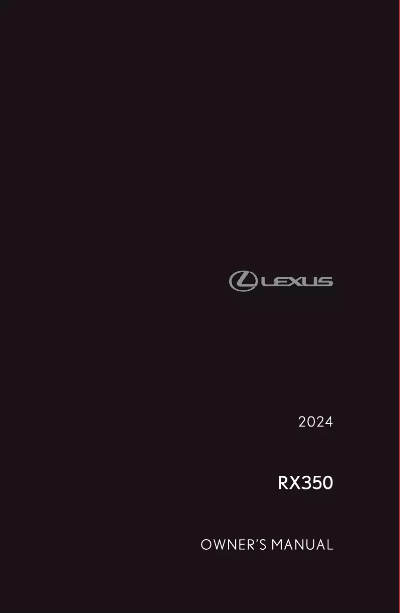 Page 1 de la notice Manuel utilisateur Lexus RX 350 (2024)
